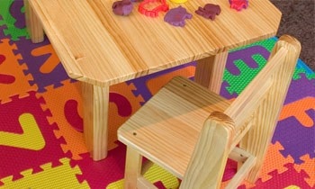 Play Table Chairs DIY Project General Purpose Pine