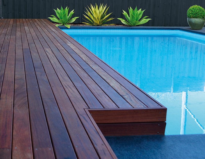 New poolside deck proves Porta Cumaru to be a beautiful near-zero leaching timber