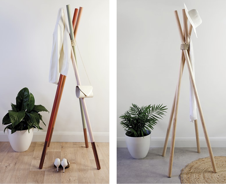 timber coat stand
