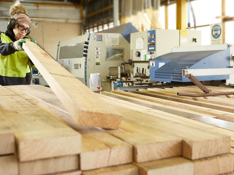 porta-mouldings staff at work handling timber