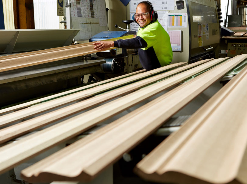 porta-mouldings-staff cutting timber